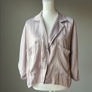 Wishlist Pale Mauve Button-Front Relaxed Blouse